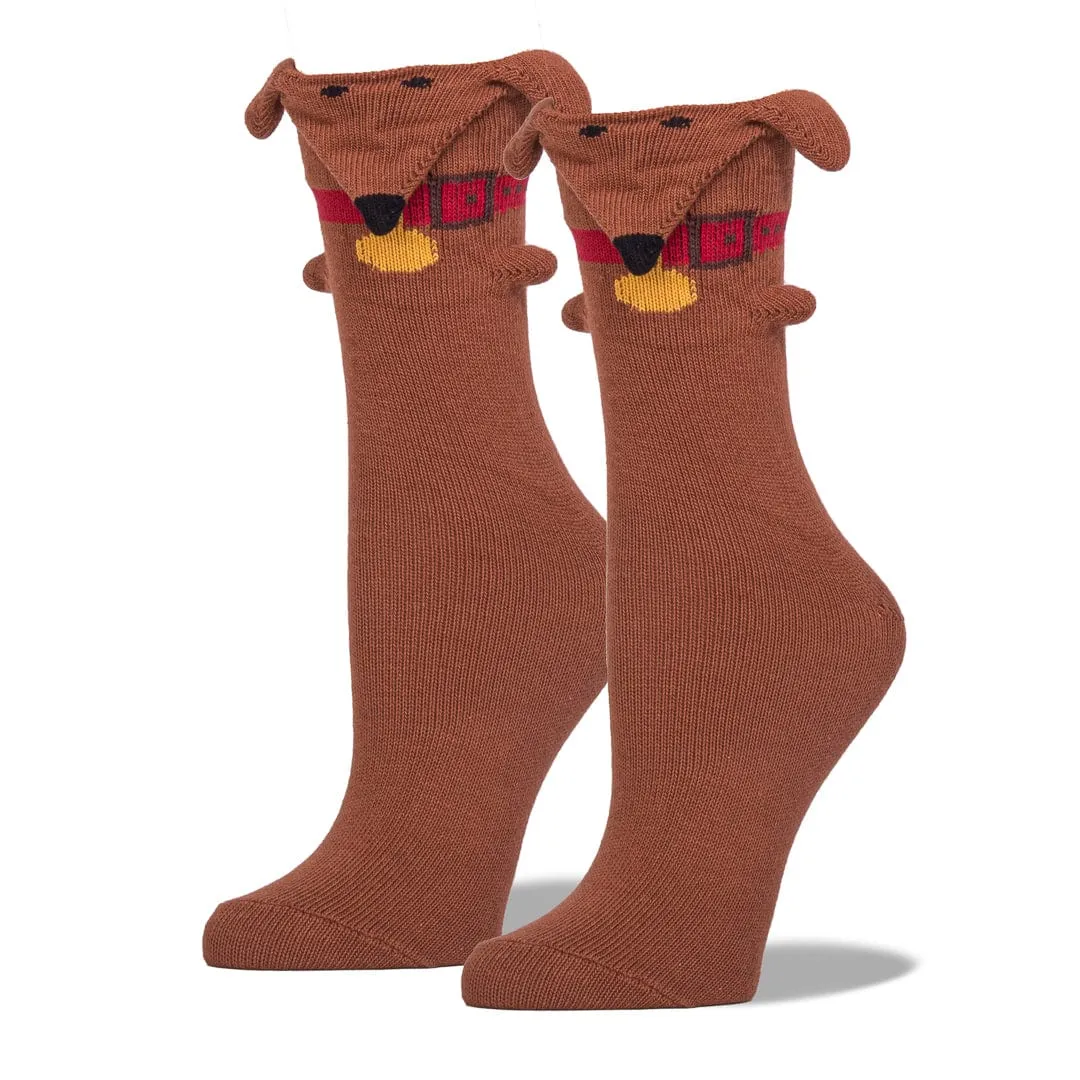 Dachshund 3D Socks Women's Crew Sock