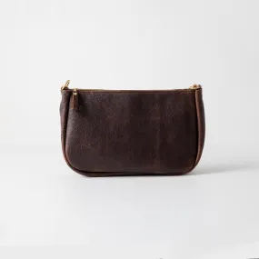 Dark Brown Bulldog Mini Crossbody Bag