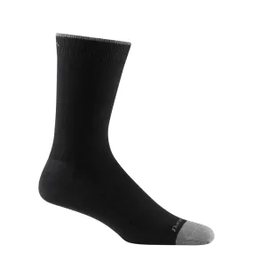 Darn Tough Men's Solid Crew Lightweight Lifestyle Sock in Black