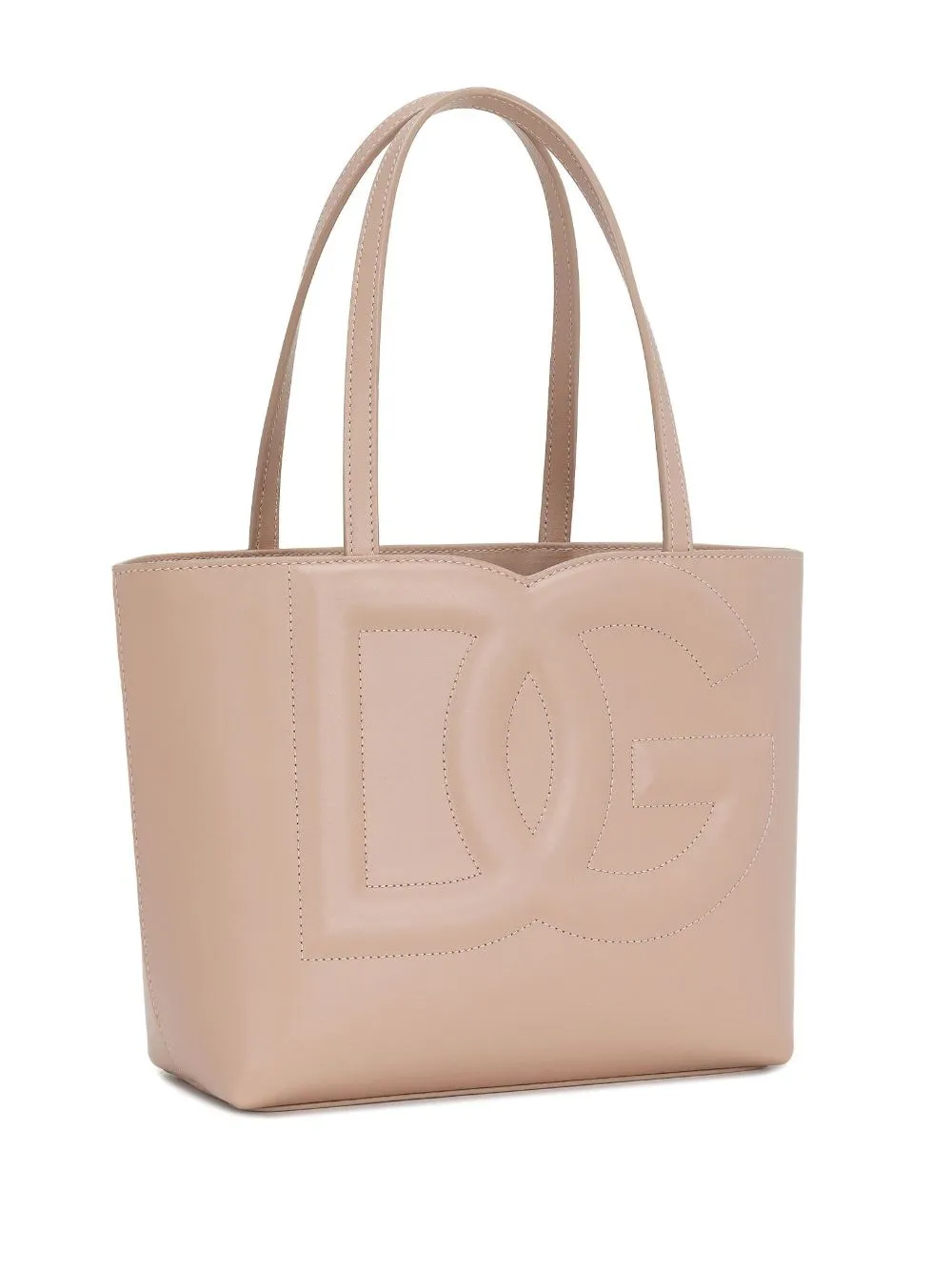 DG LOGO LEATHER SMALL TOTE