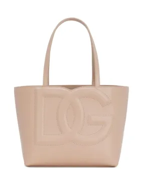 DG LOGO LEATHER SMALL TOTE