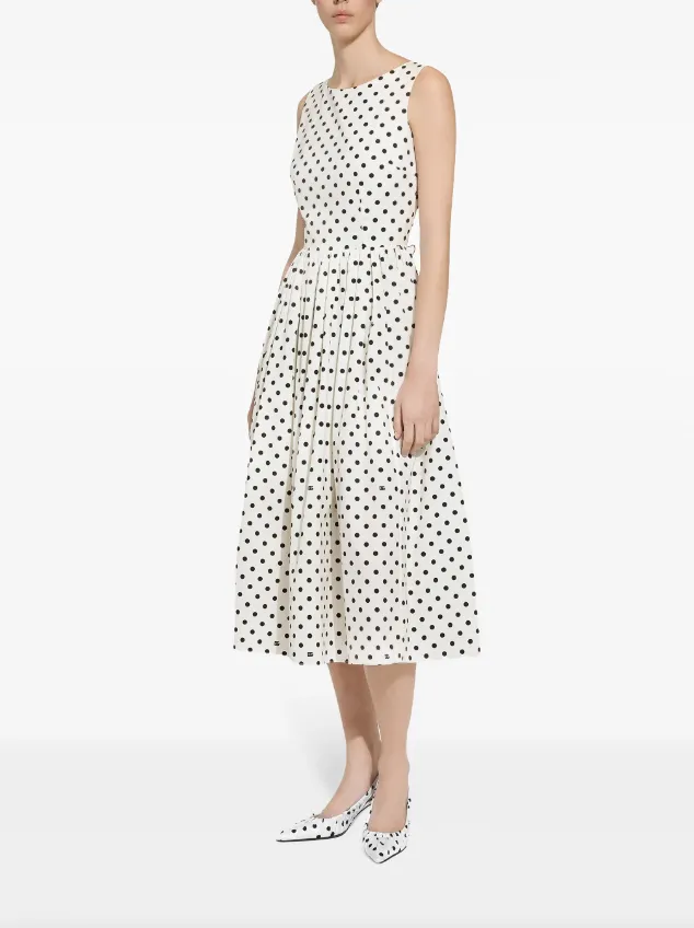 Dolce & Gabbana calf-length circle dress with polka-dot print