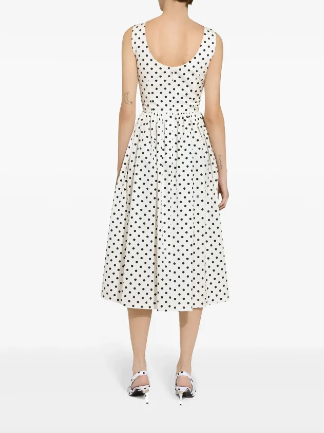 Dolce & Gabbana calf-length circle dress with polka-dot print