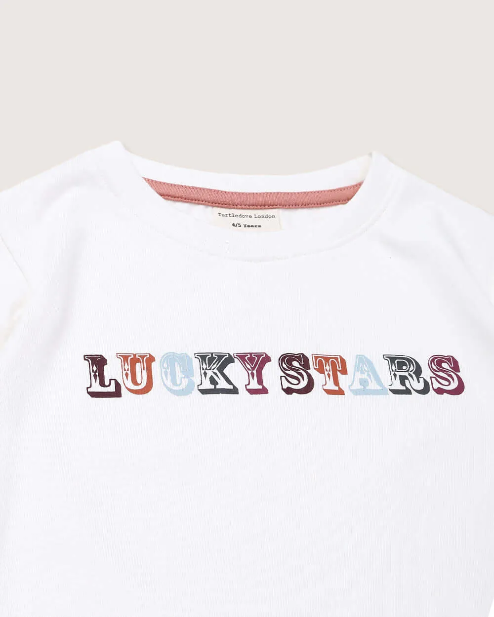 Ecru Lucky Stars Print Top