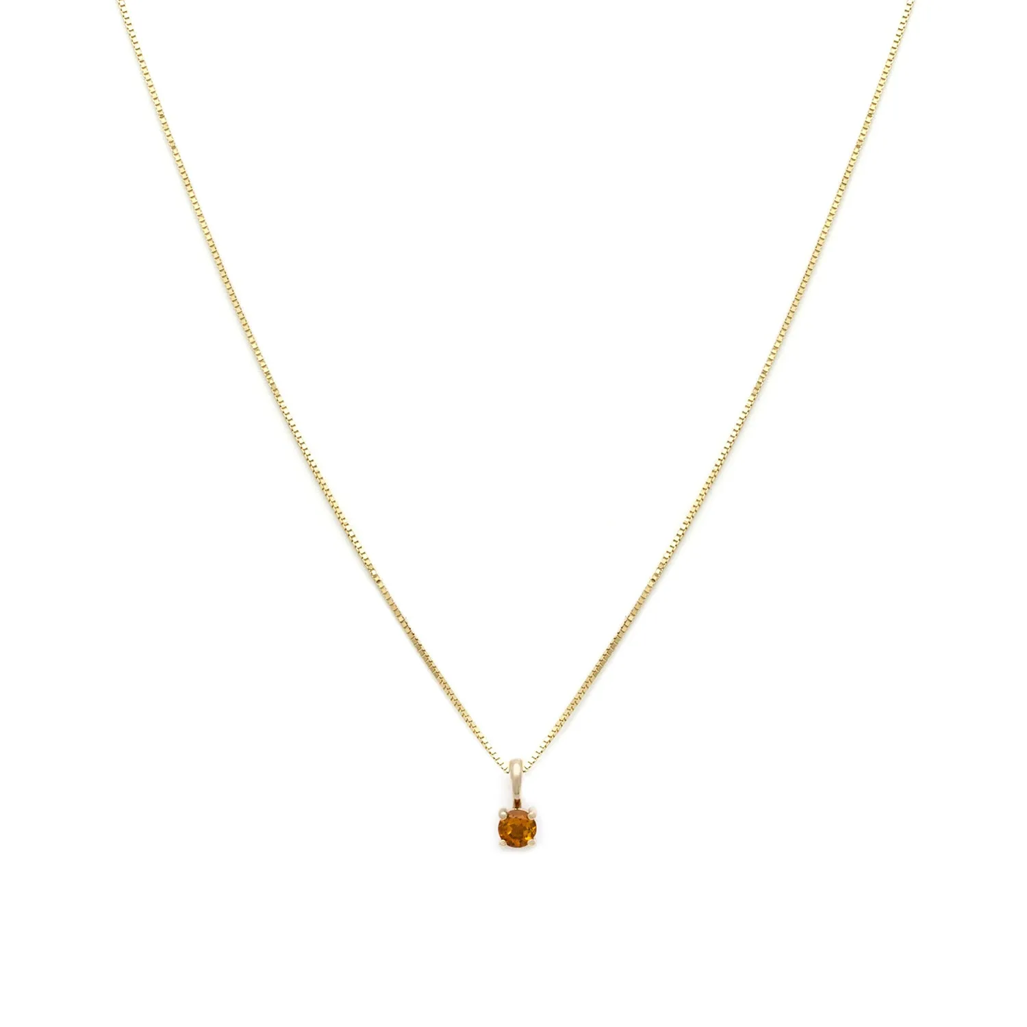 Element Necklace | 14k Gold & Citrine