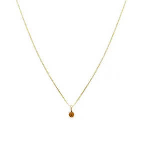 Element Necklace | 14k Gold & Citrine