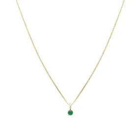 Element Necklace | 14k Gold & Emerald