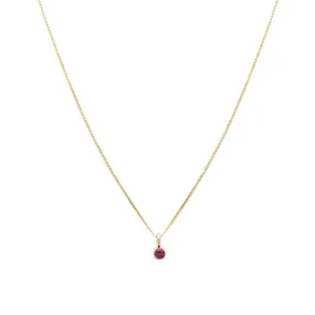 Element Necklace | 14k Gold & Ruby