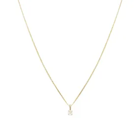 Element Necklace | 14k Gold & White Sapphire