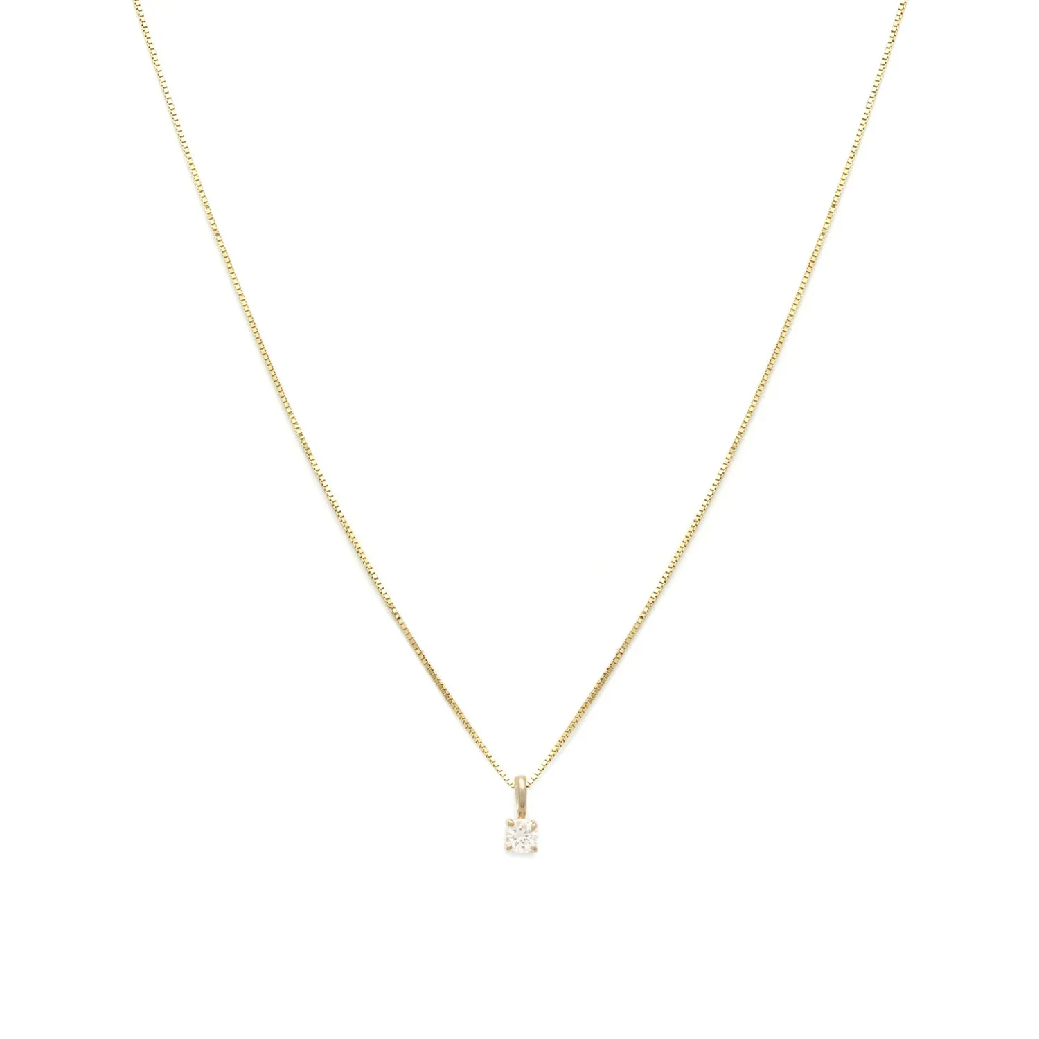 Element Necklace | 14k Gold & White Sapphire