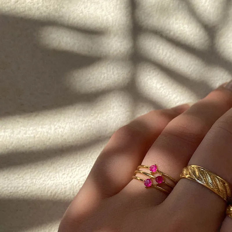 Element Ring | 14k Gold & Ruby