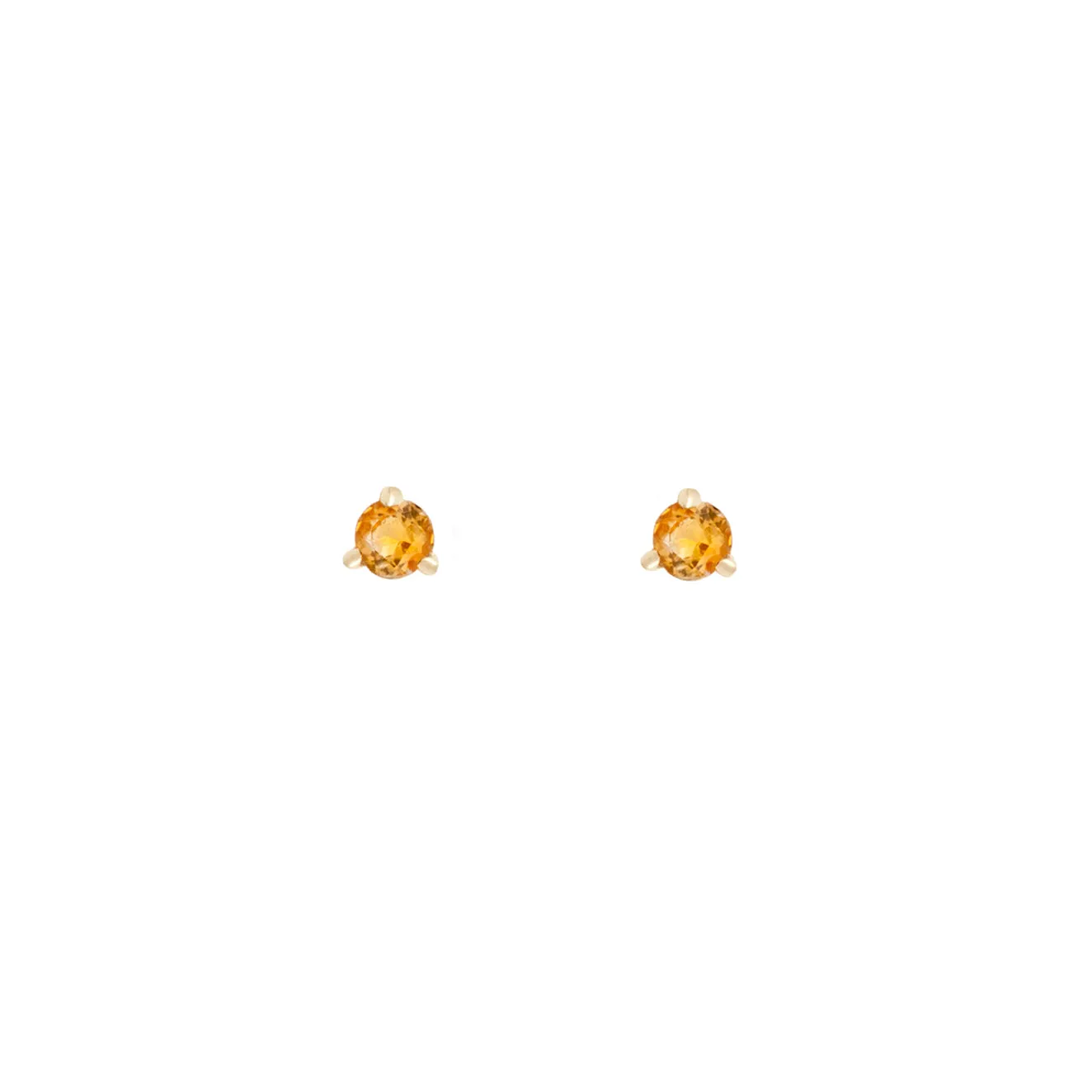 Element Studs | Gold & Citrine