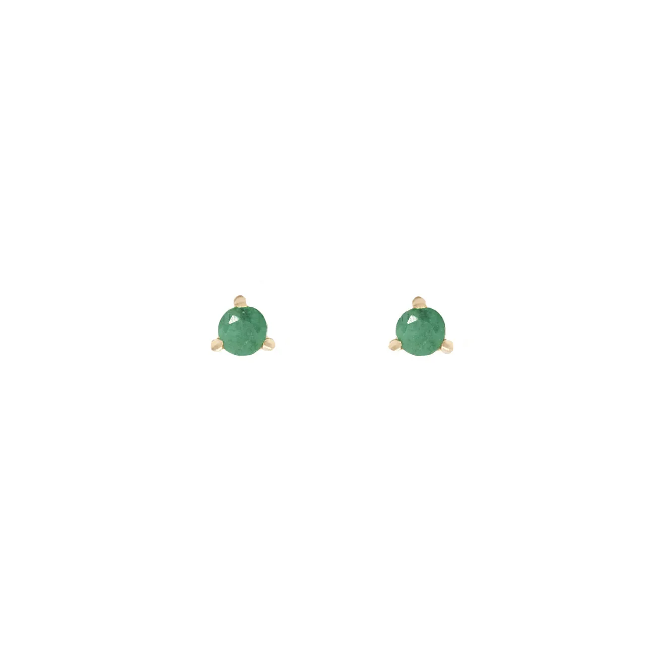 Element Studs | Gold & Emerald