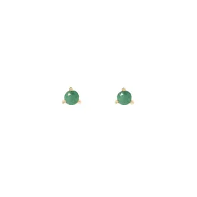 Element Studs | Gold & Emerald