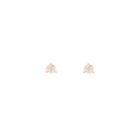 Element Studs | Gold & White Topaz