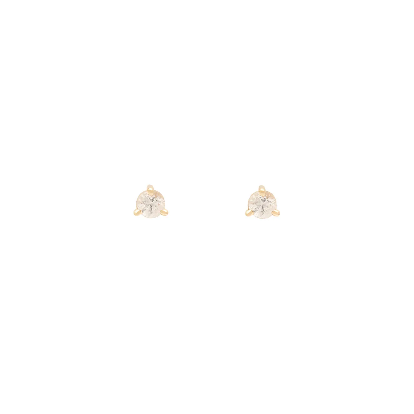 Element Studs | Gold & White Topaz