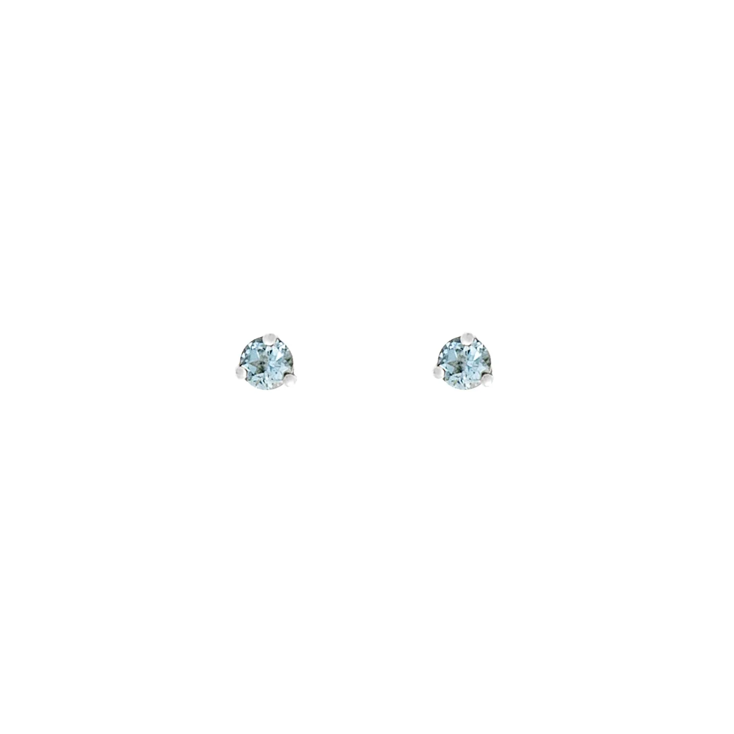 Element Studs | Silver & Aquamarine