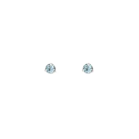 Element Studs | Silver & Aquamarine