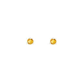 Element Studs | Silver & Citrine