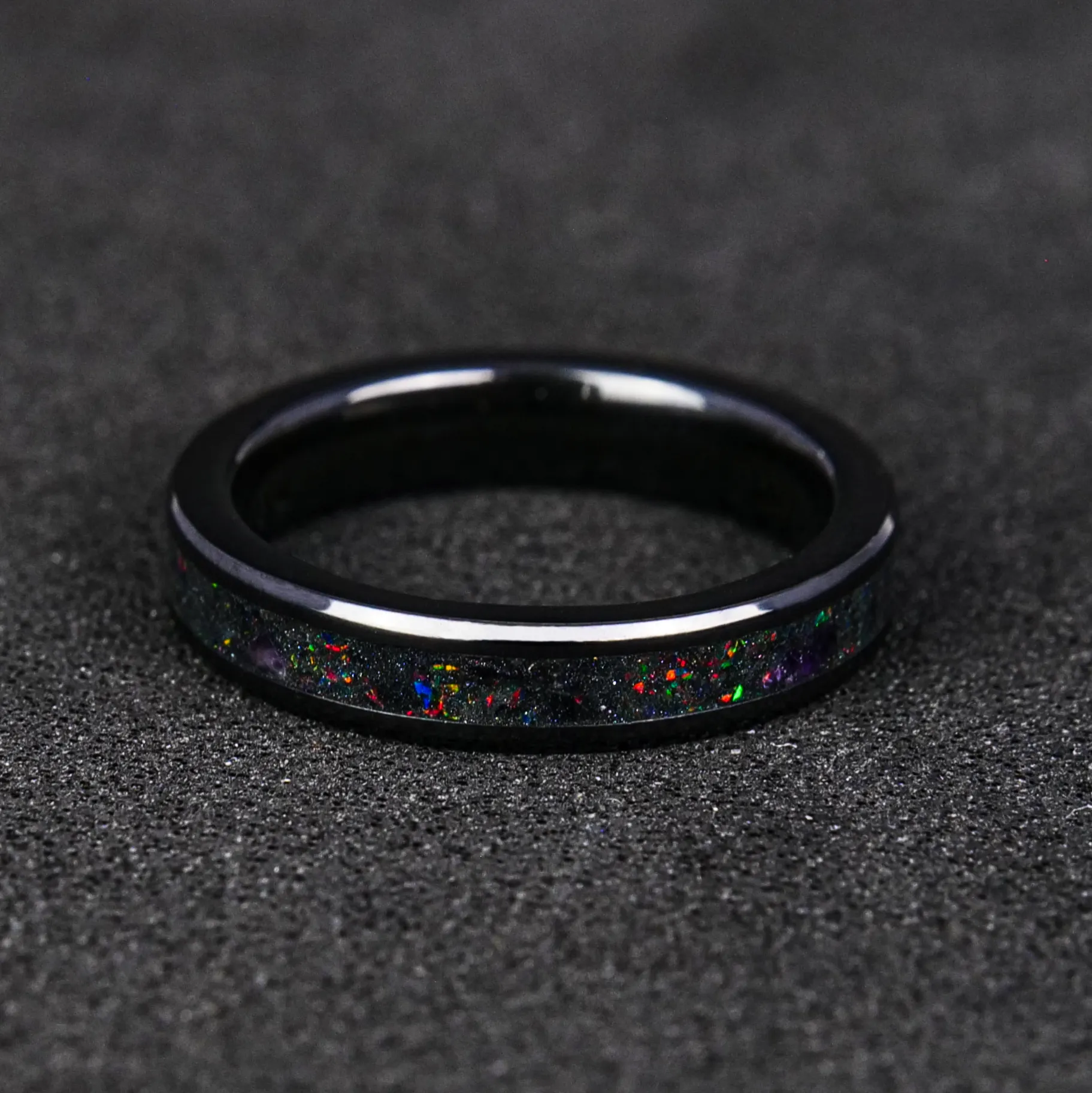 Ember Glowstone Stackable Ring | Women's Wedding Band