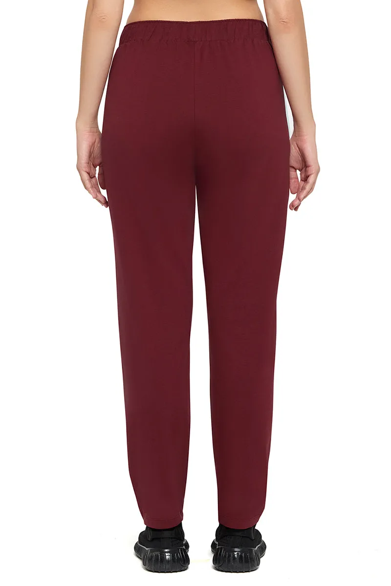 Essential Relaxed Full Length Pants - Pomegranate