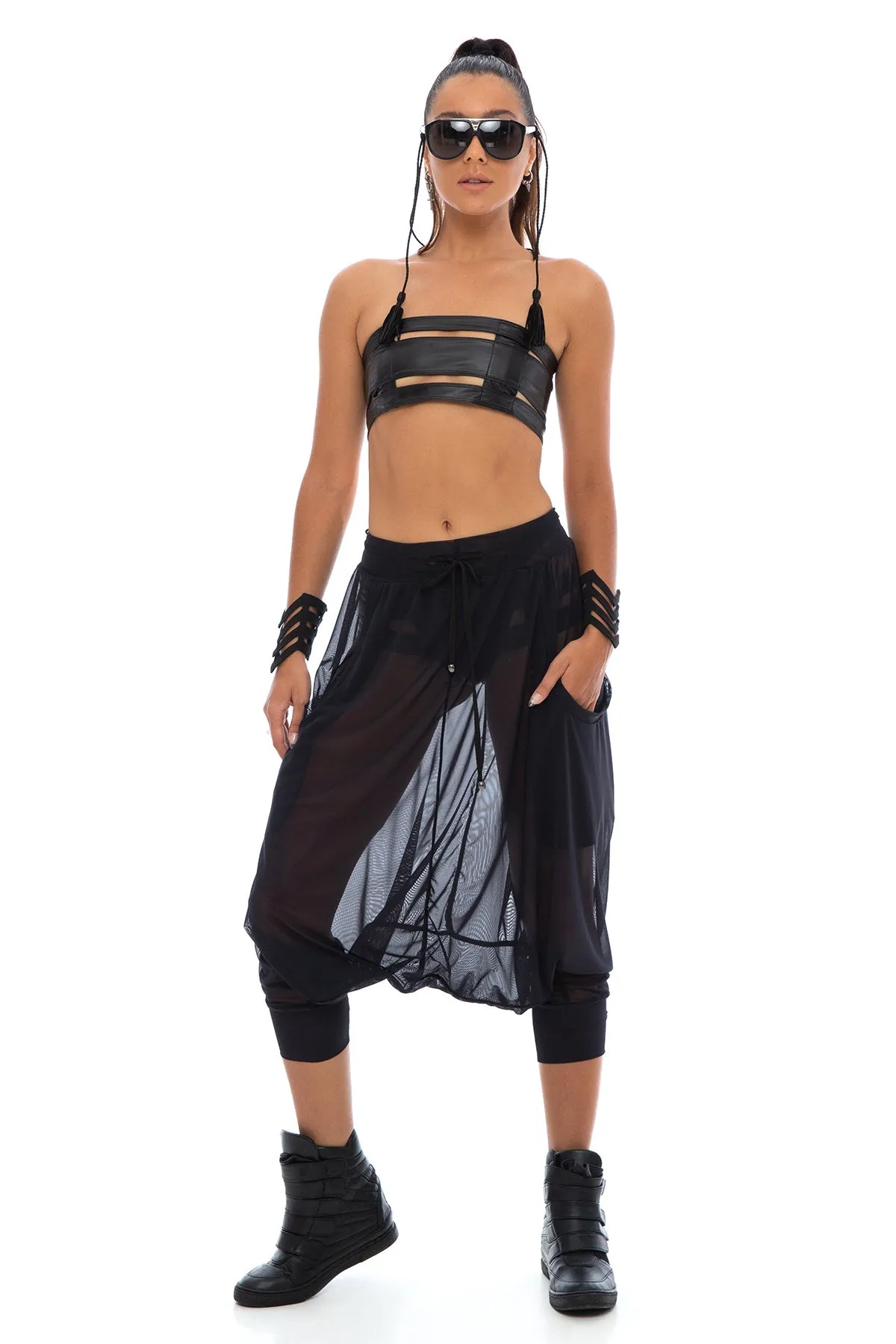 Five and Diamond Morgen Drop Pants - mesh