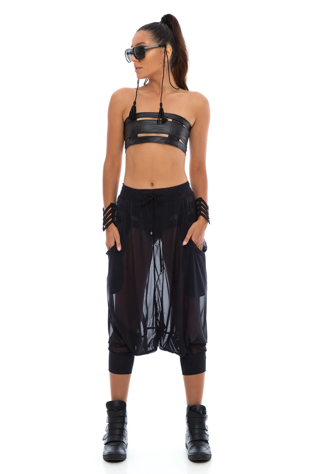 Five and Diamond Morgen Drop Pants - mesh