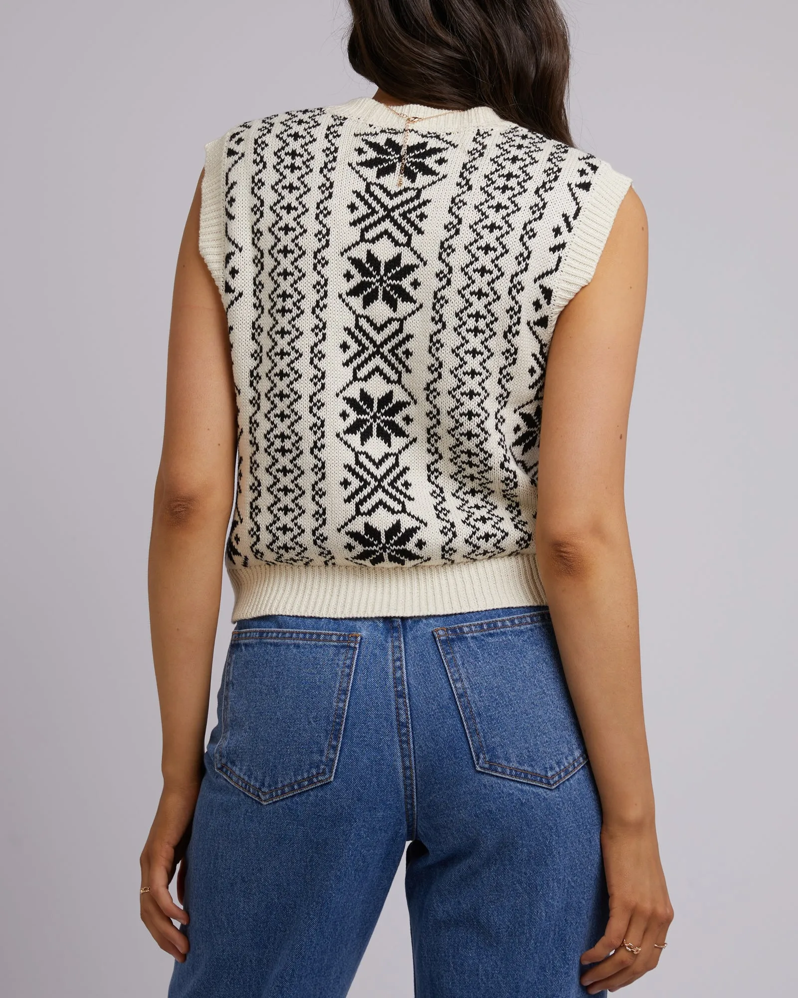 Fleetwood Knit Vest Vintage White