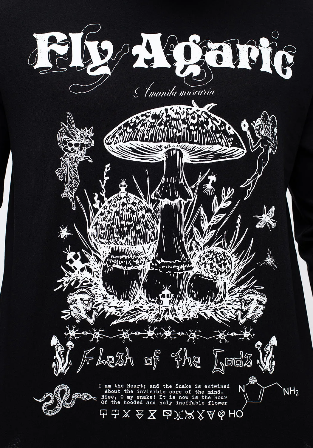 Fly Agaric Long Sleeve Cuffed Unisex Tee