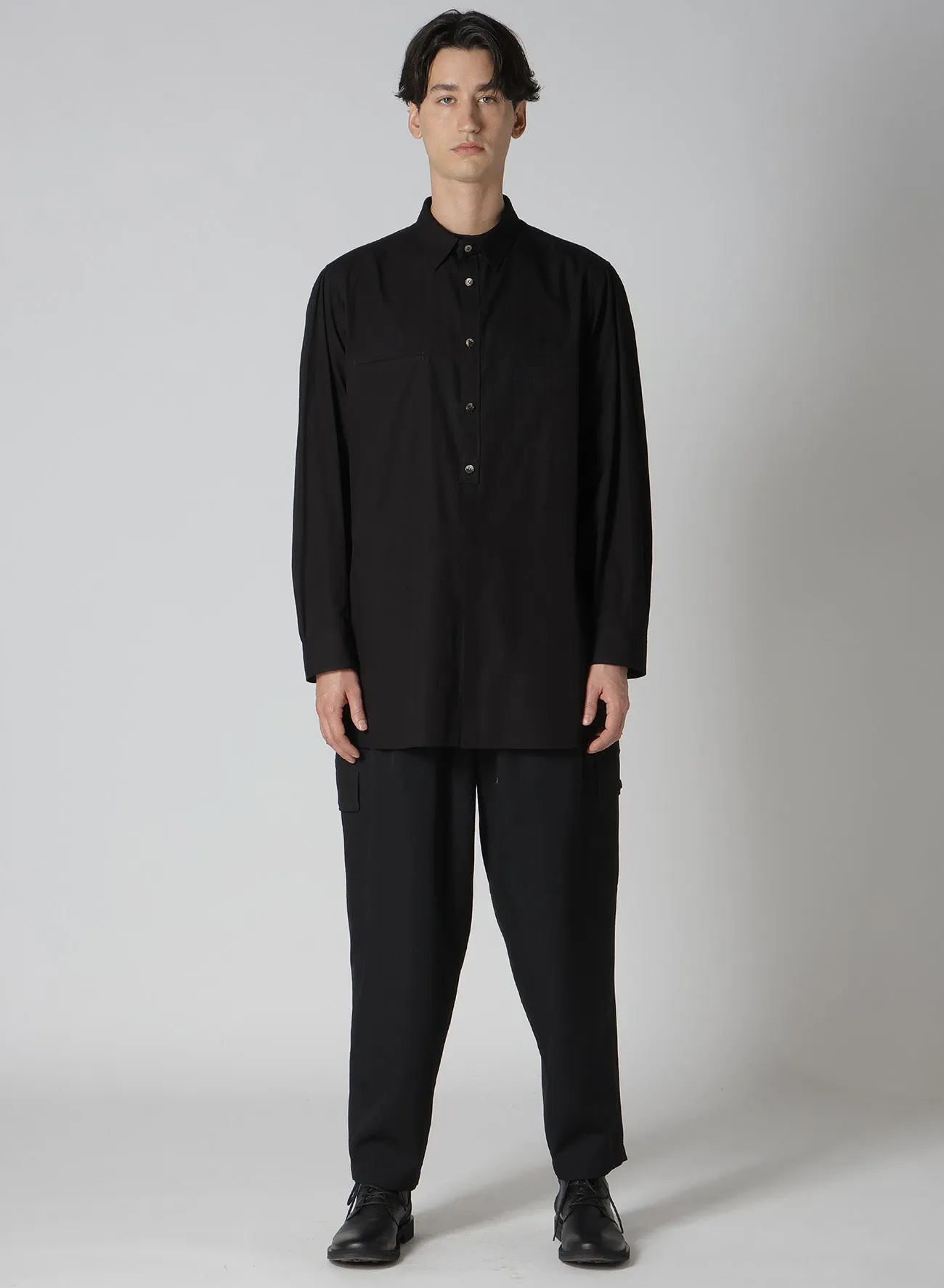 GABARDINE SIDE TUCK PANTS