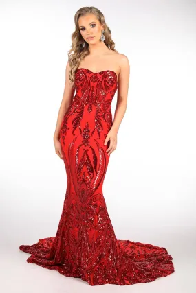 Gianna Gown Without Boned Bodice - Red