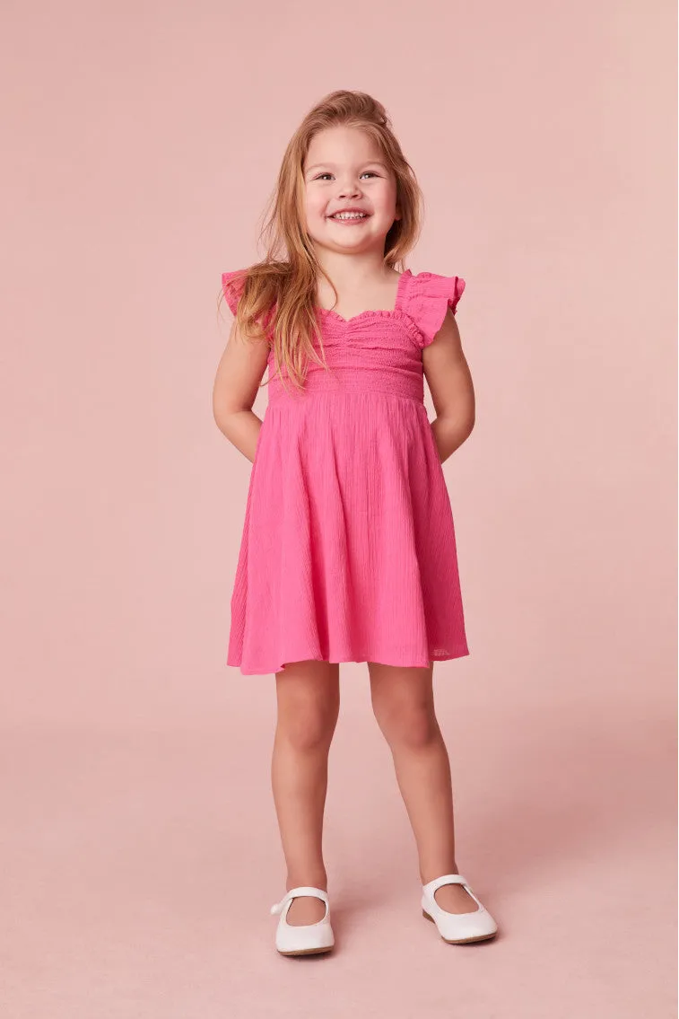 Girls Mefford Dress- STRAWBERRY MOON