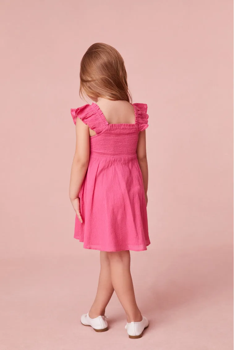 Girls Mefford Dress- STRAWBERRY MOON