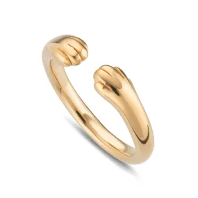 Gold Plated Open Paw Ring