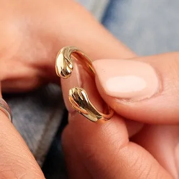 Gold Plated Open Paw Ring