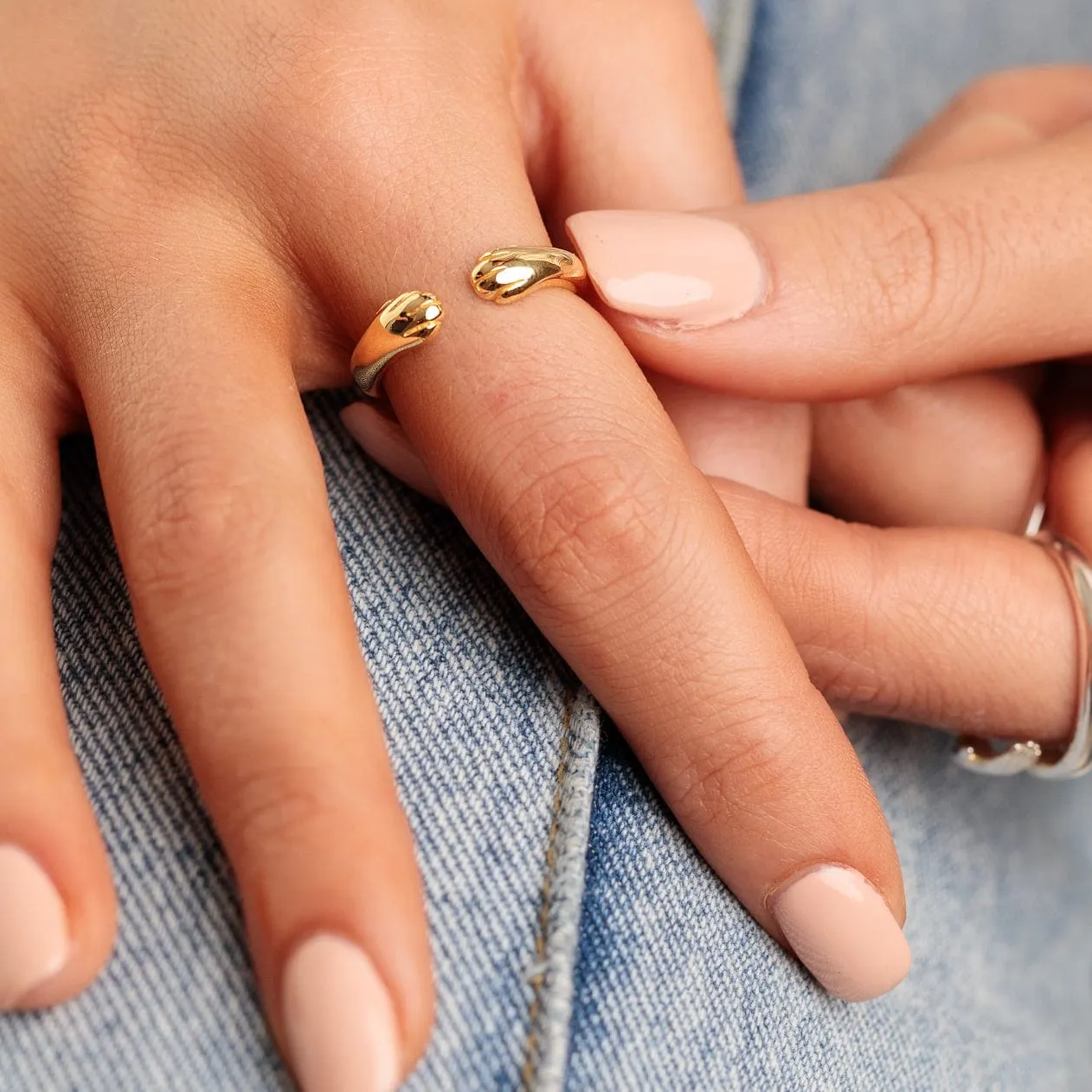 Gold Plated Open Paw Ring