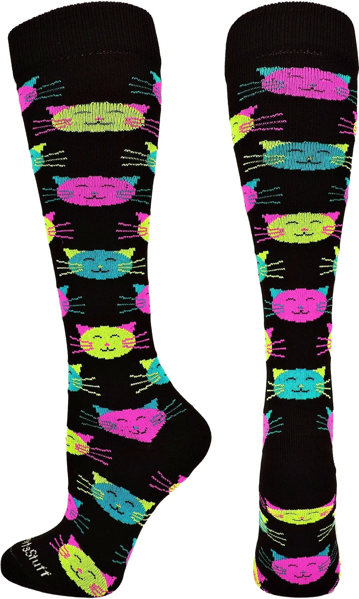 Good Kitty Cat Over The Calf Athletic Socks