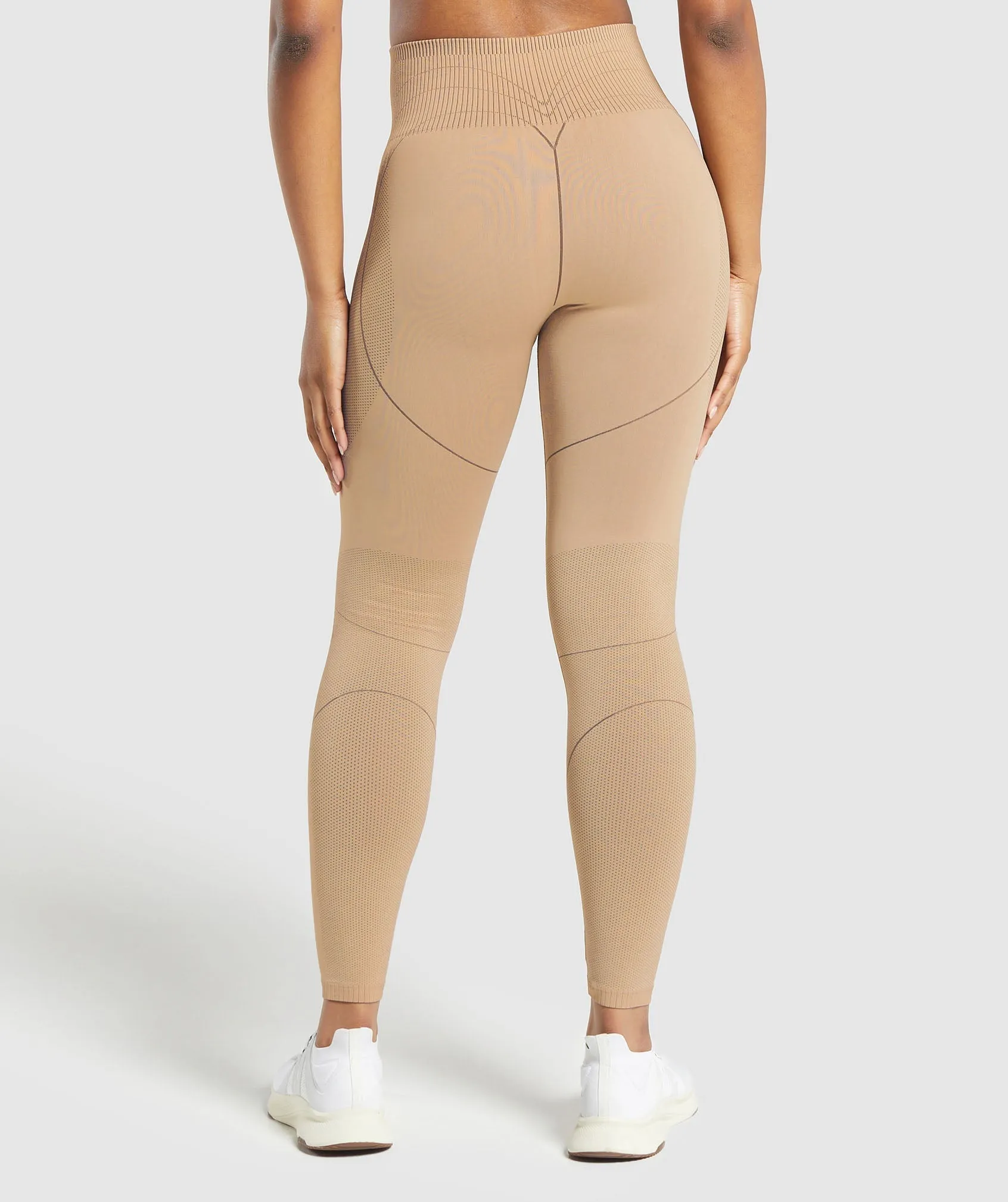 Gymshark Contour Heart Seamless Leggings - Deep Fawn/ Soul Brown