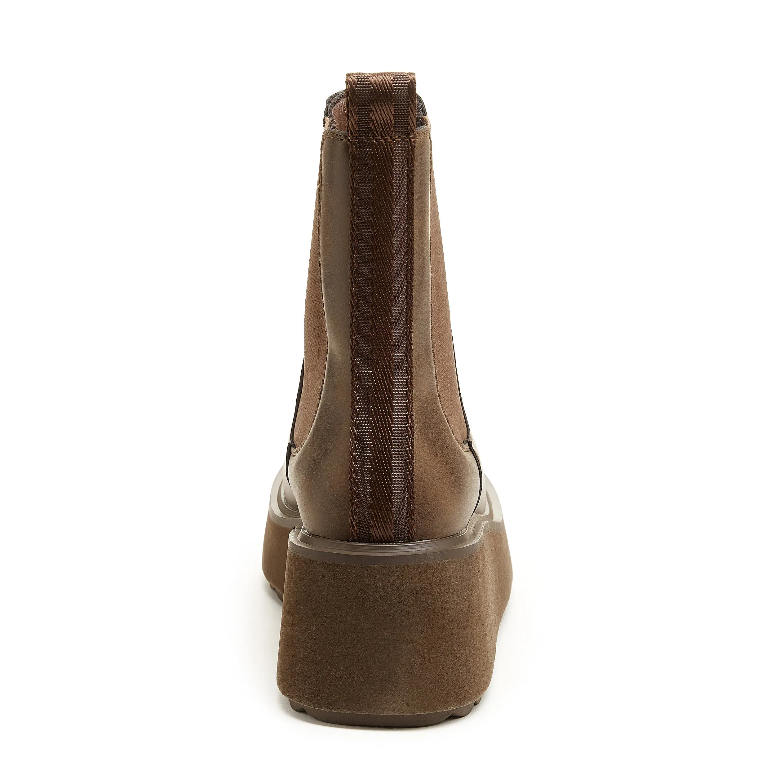 Heyday Brown Platform Chelsea Boot