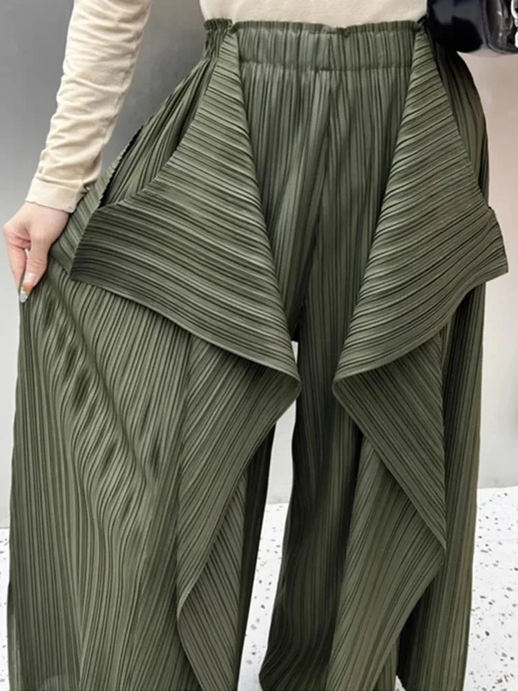 HEYFANCYSTYLE Modern Asymmetric Wide Leg Trousers