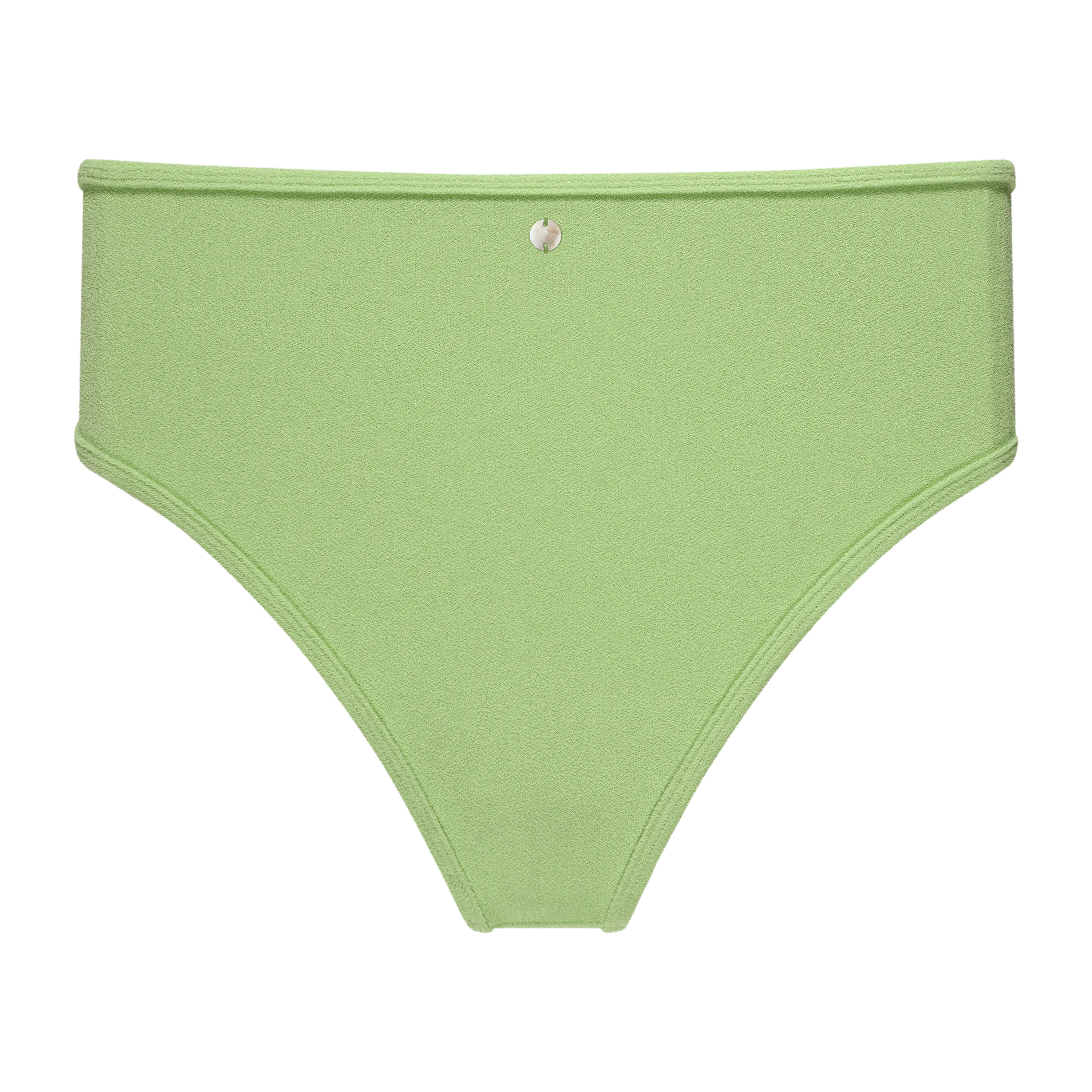 HIGH-WAISTED TERRY BIKINI BOTTOM "SAMUN" IN LIME GREEN