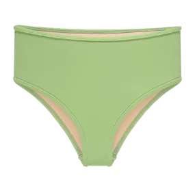 HIGH-WAISTED TERRY BIKINI BOTTOM "SAMUN" IN LIME GREEN