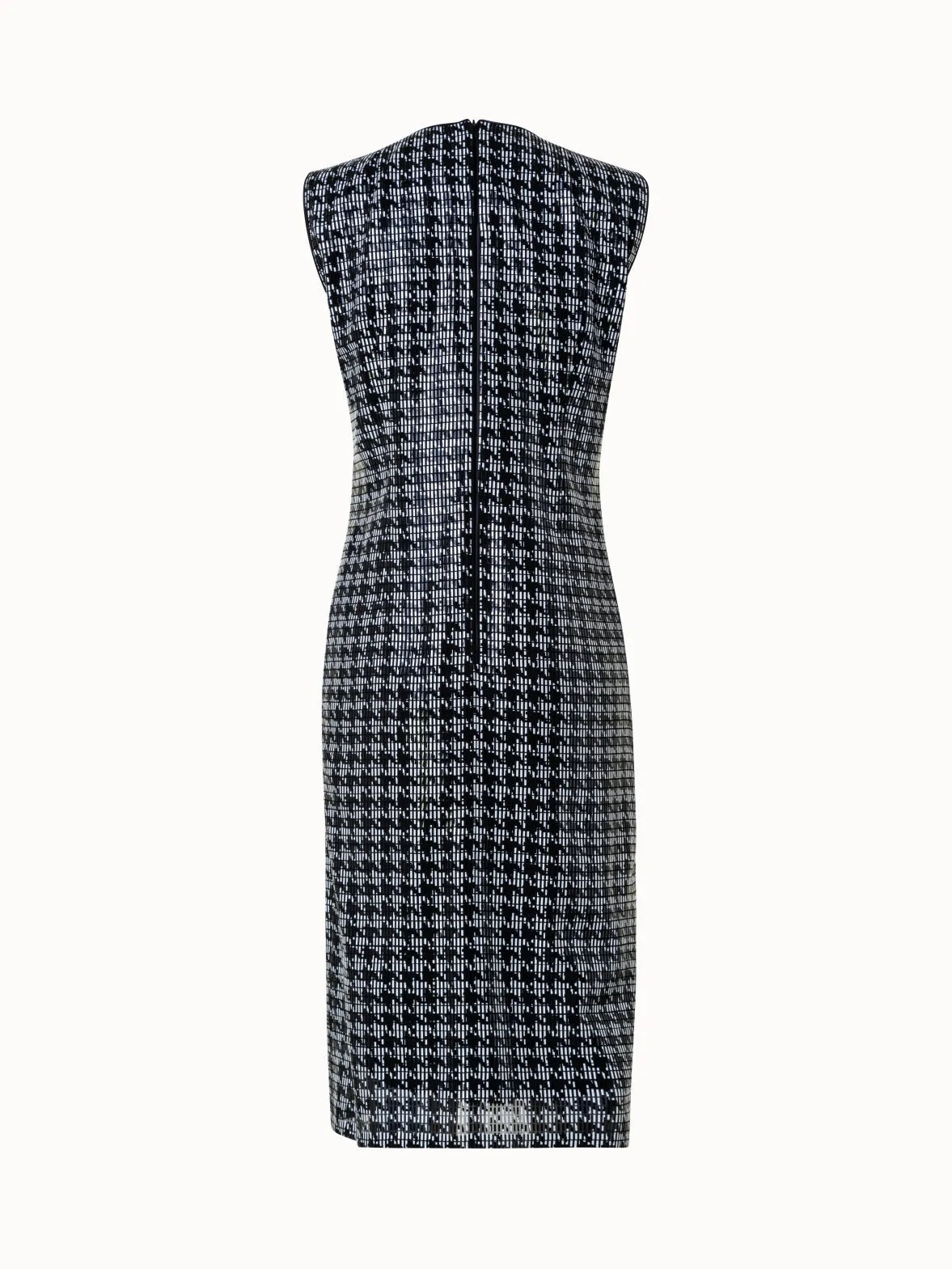 Houndstooth Sequined Sheath Dress