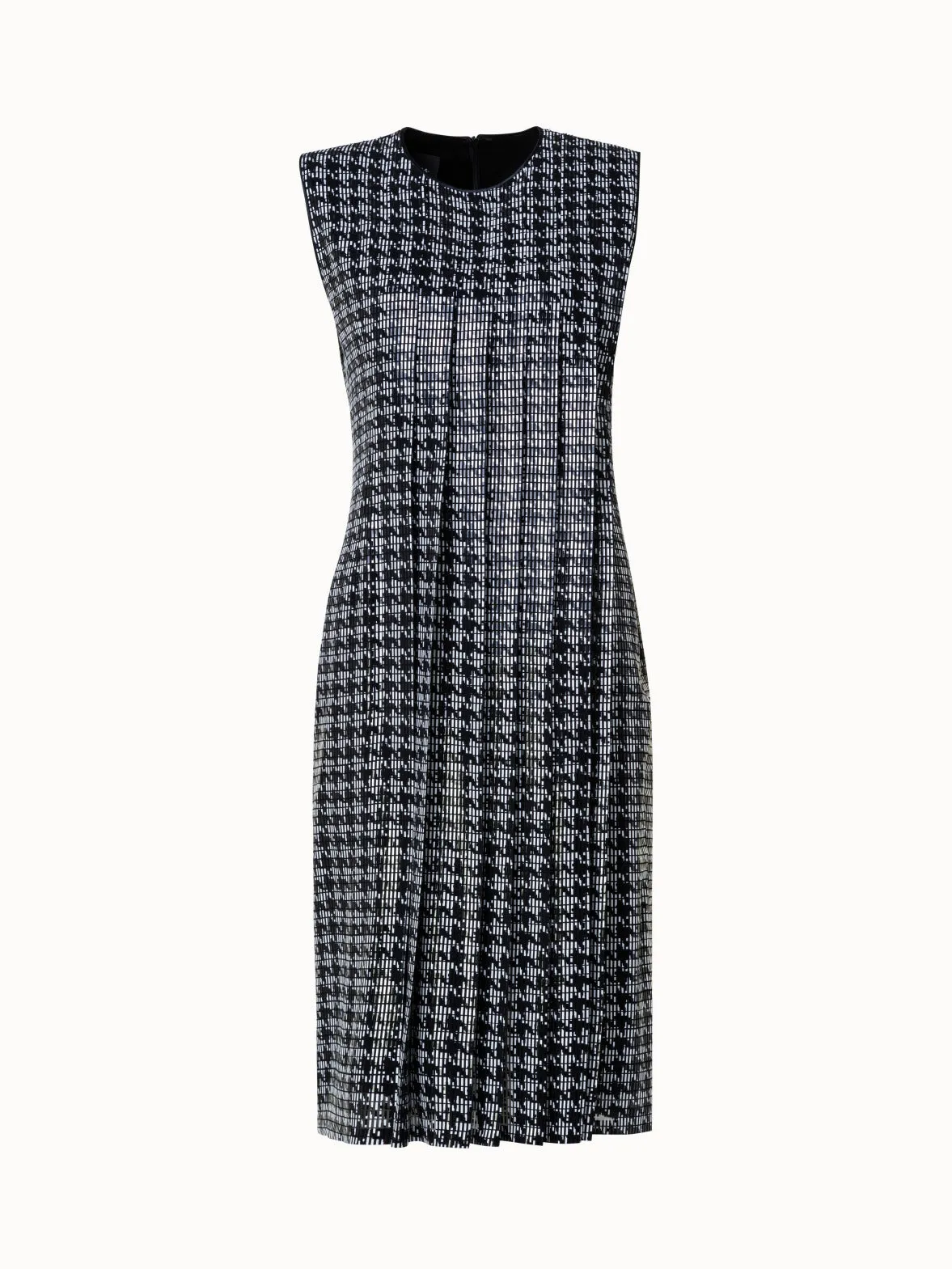 Houndstooth Sequined Sheath Dress