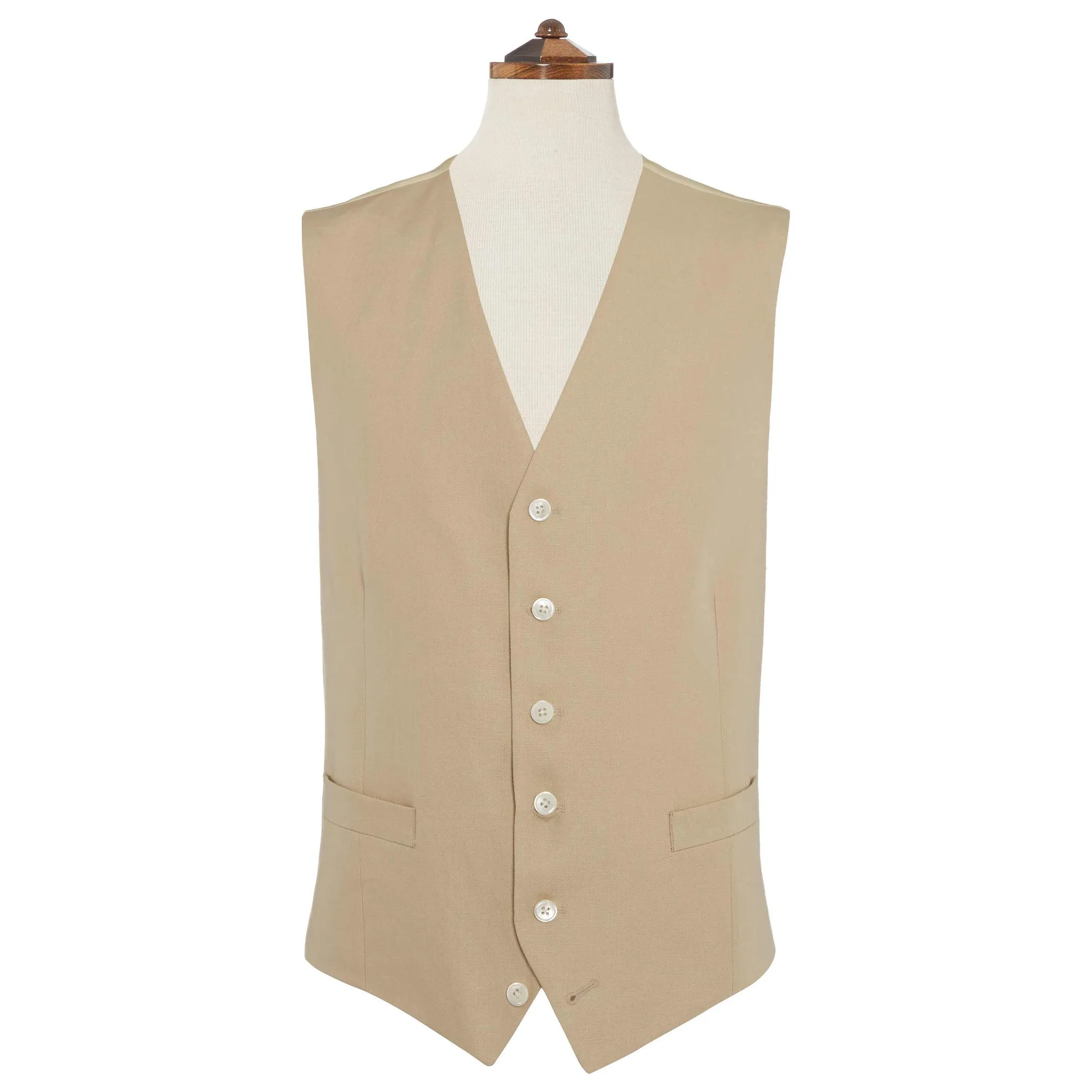 Hyde Beige Linen Waistcoat