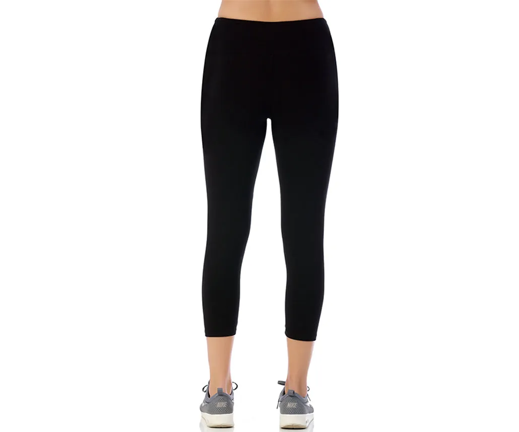 InstantFigure Activewear Cotton Lycra Casual Crop Pant 14404M