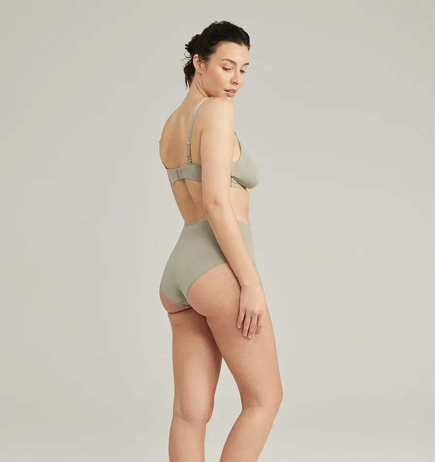 Invisible microfibre high waist brief [Sage]