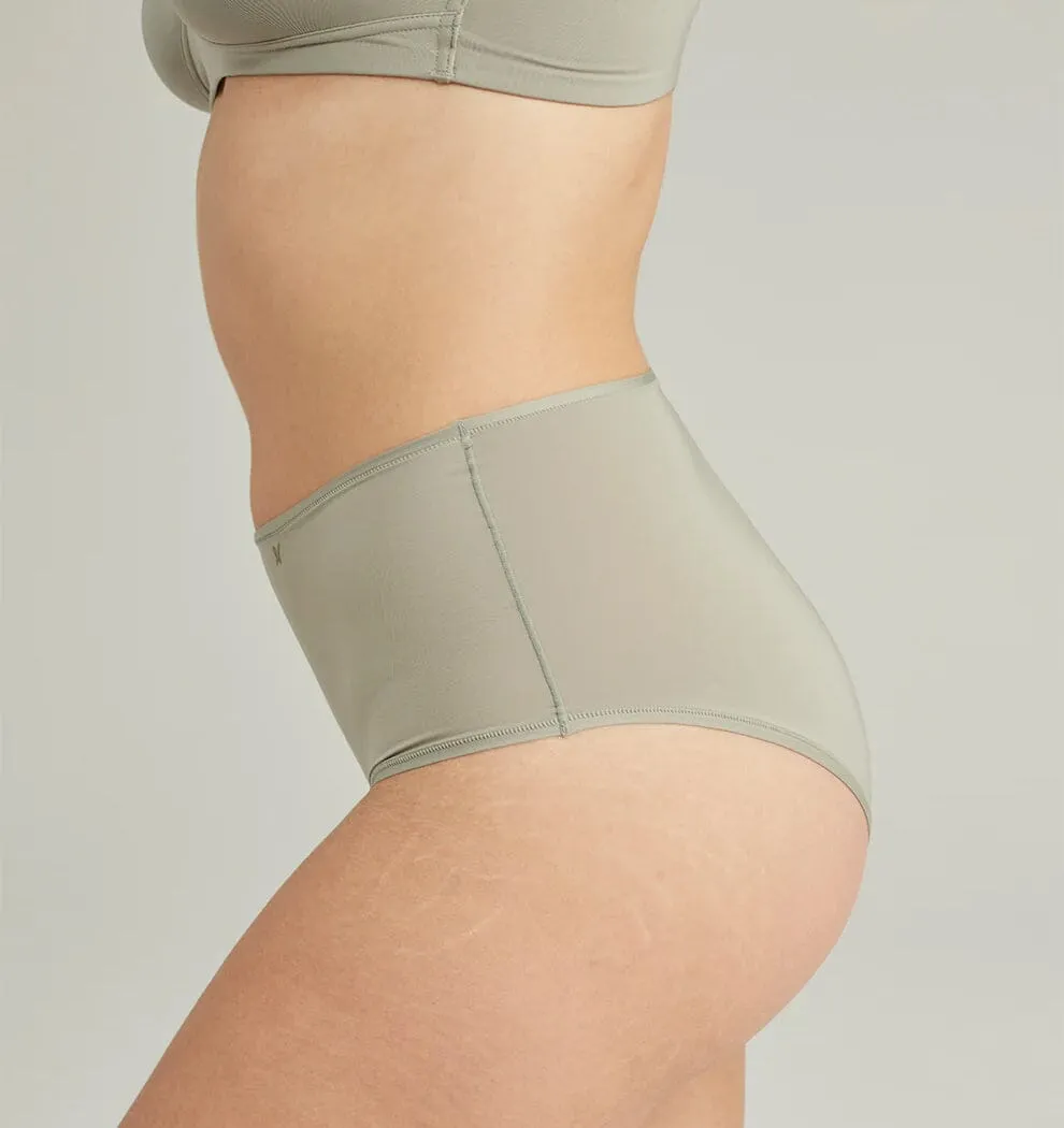 Invisible microfibre high waist brief [Sage]