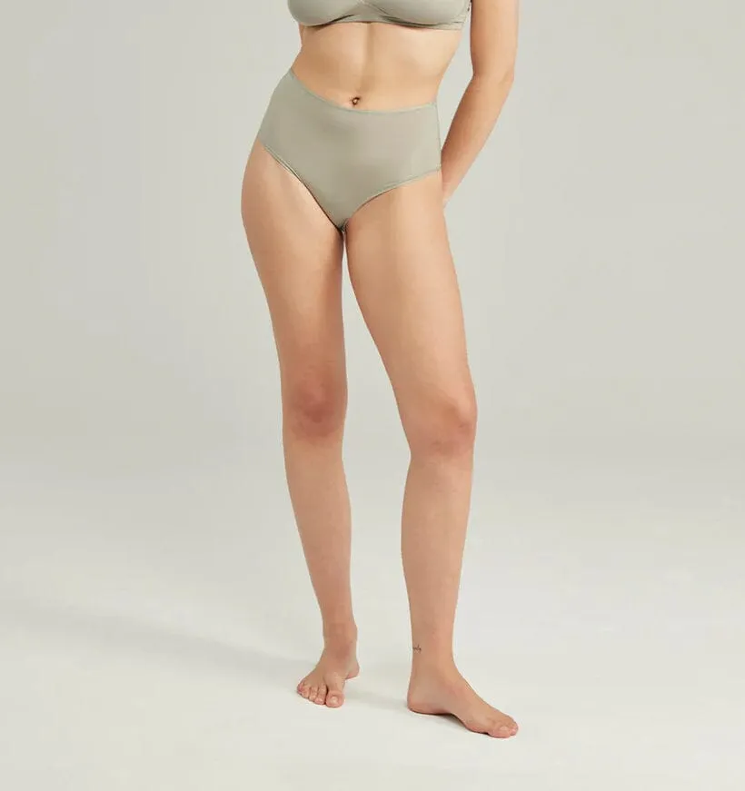 Invisible microfibre high waist brief [Sage]