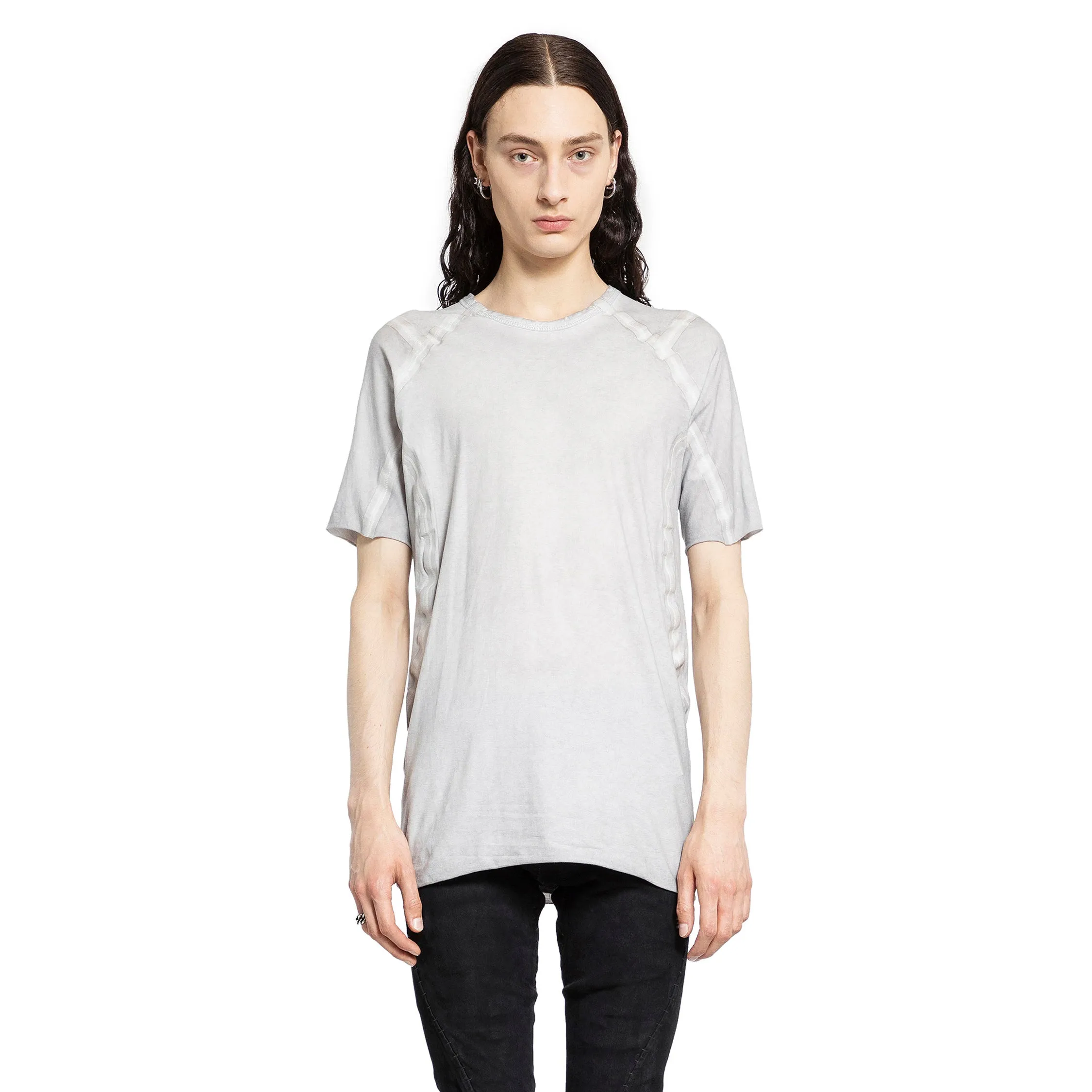 ISAAC SELLAM MAN GREY T-SHIRTS & TANK TOPS